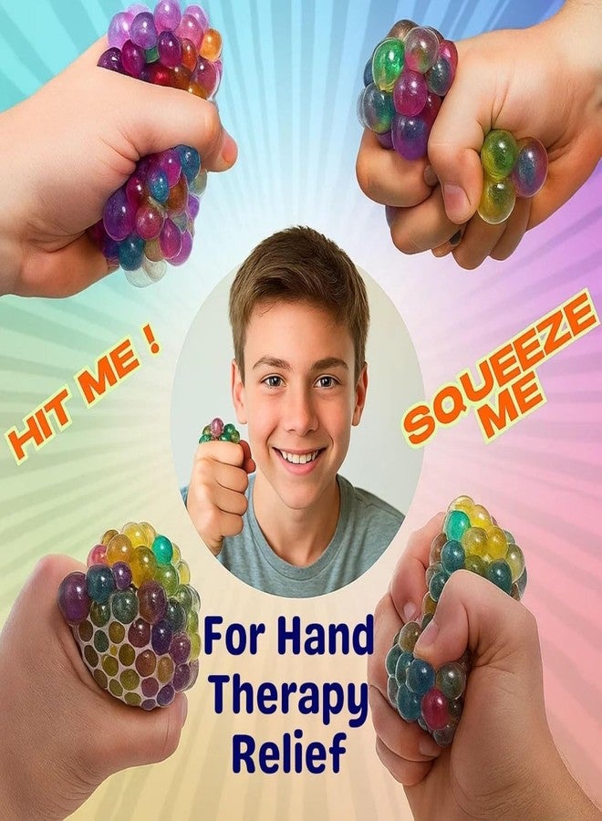 MATSON Anti Stress Squeeze Graps Ball 6cm,Mesh Squishy Stress Toy for Kids,Multicolor Magic Slime Mesh Ball,Stress Balls Alleviate Tension,Exercise Hand Flexibility,Squishy Stress Balls for All Ages - Image 5